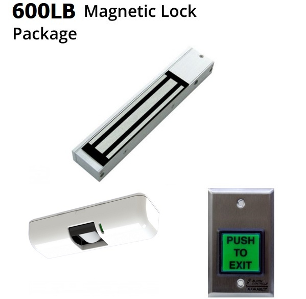 Maglock Sensor LK-M06L 600 lbs Magnetic Lock, Motion Sensor and Request to Exit button ...
