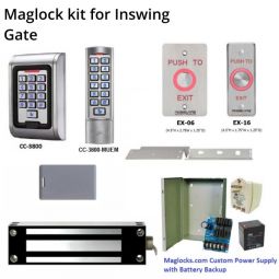 Single Outdoor Maglock Kit For Inswing Gates