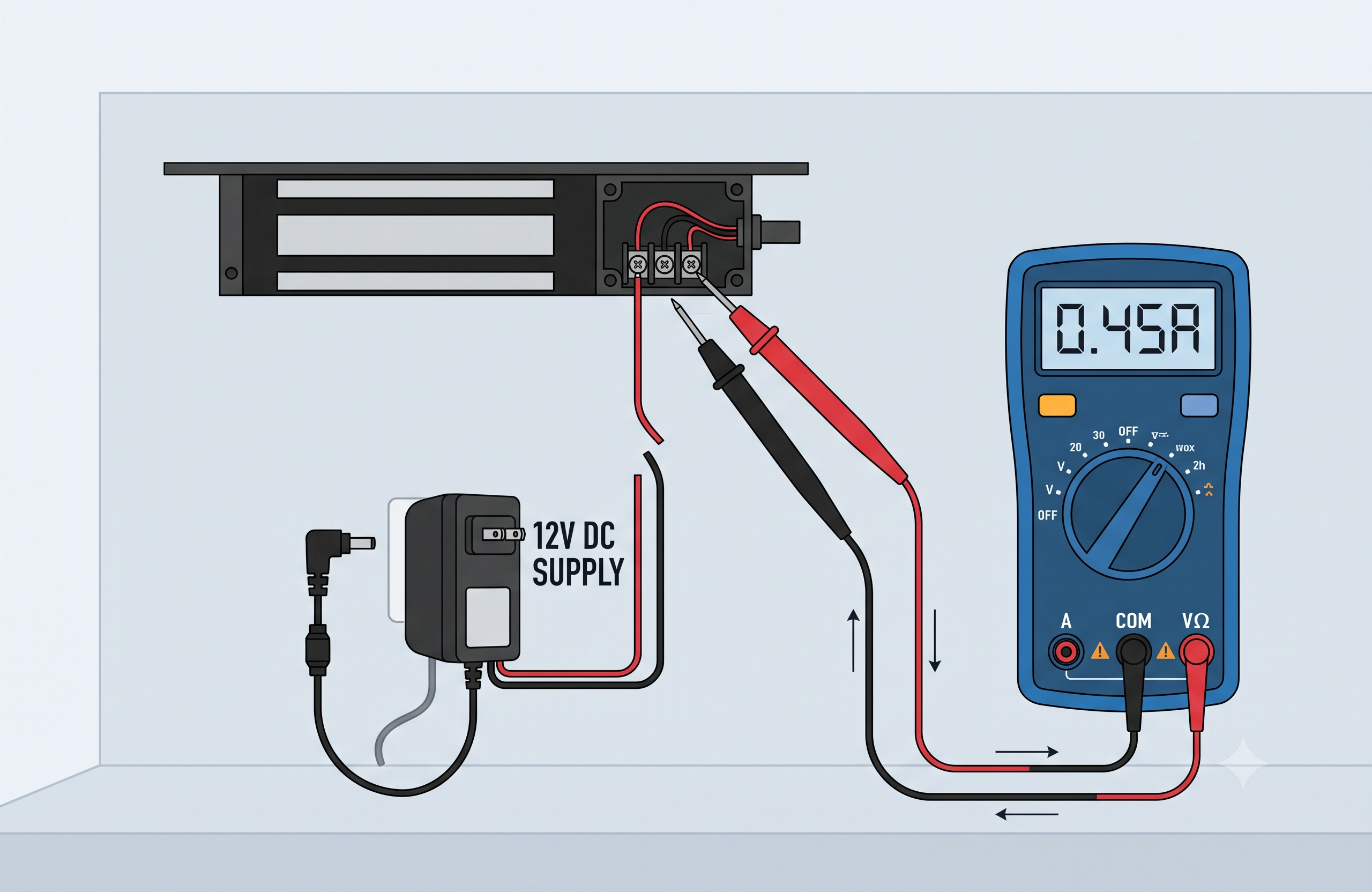 DMM wired in series for DC Amperage