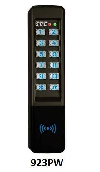 SDC 923PW Narrow Keypad, HID Prox Reader, Wiegand Output