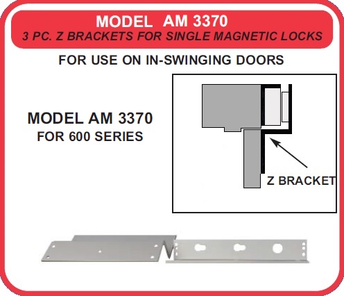 5/8" Mounting Plate For 600 Series Single Magnetic Lock