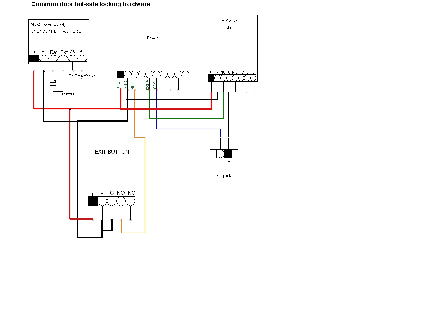 Magnetic Lock Wiring Diagram from www.maglocks.com