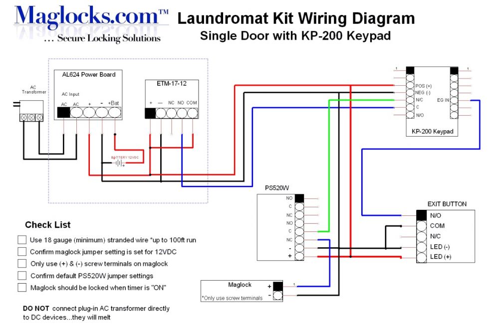 Access Control Magnetic Door Lock Wiring Diagram