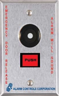TS-25 Emergency Door Release with Piezo Buzzer, Single Gang